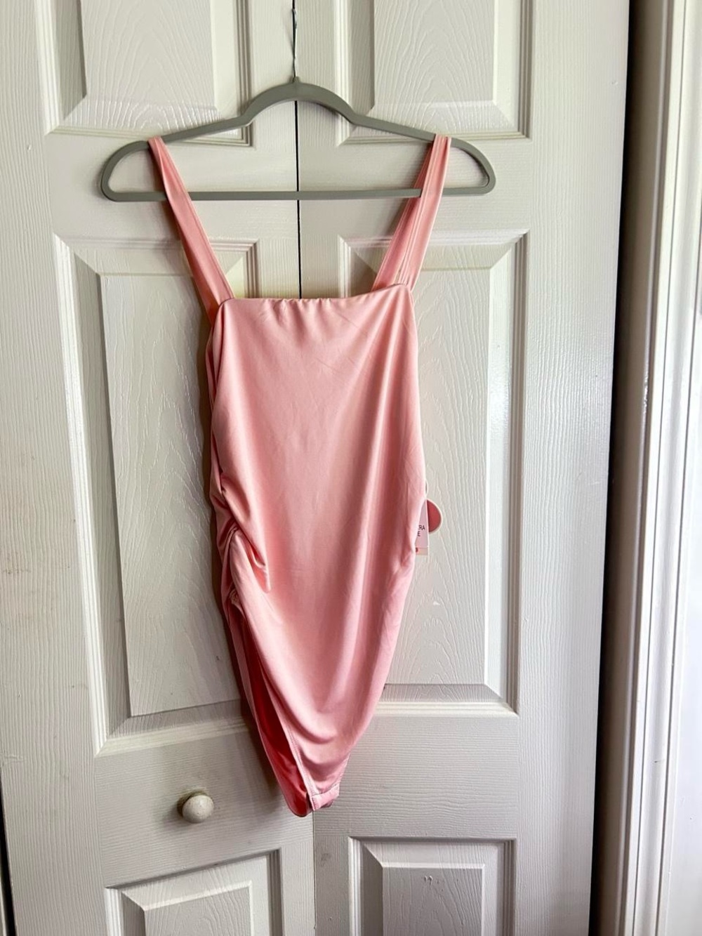 Women’s Pink Ruched Bodysuit